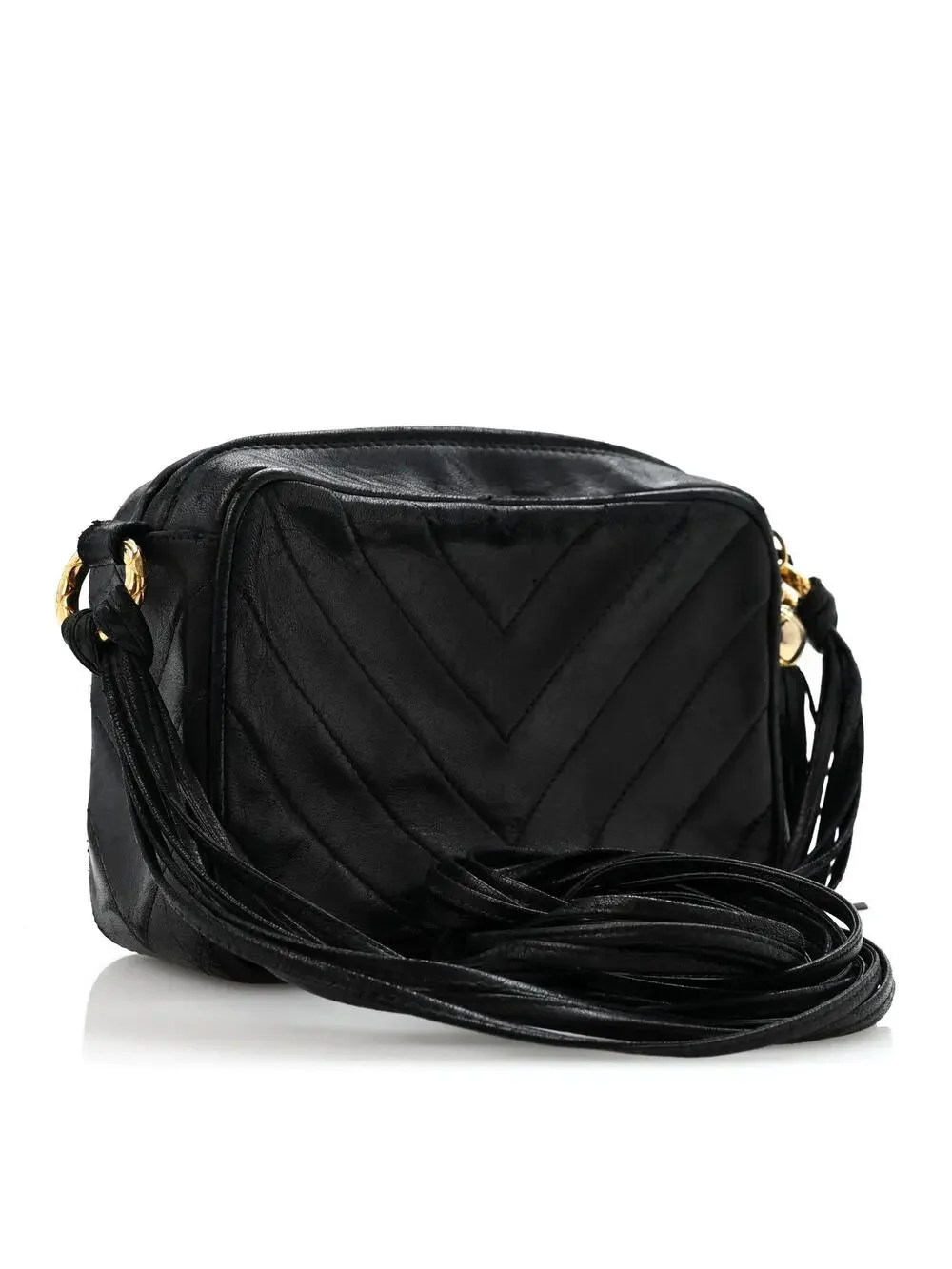 Chanel Lambskin Chevron Quilted Tassel #329404C14B